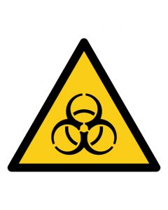 Warnzeichen Warnung vor Biogefährdung · ISO 7010 W009 · Aufkleber | Schild | Magnetschild | Aufkleber stark haftend | Aluminiumschild selbstklebend | Fußbodenaufkleber