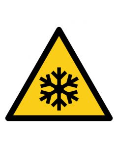 Warnzeichen Warnung vor niedriger Temperatur · Kälte · ISO 7010 W010  | Aufkleber · Aluminiumschild · Magnetschild