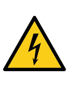 Warnzeichen Warnung vor elektrischer Spannung · ISO 7010 W012 · Aufkleber | Schild | Magnetschild | Aufkleber stark haftend | Aluminiumschild selbstklebend | Fußbodenaufkleber