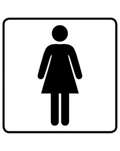WC Toiletten Kennzeichnung | Damen · weiß · Aufkleber | Schild | Magnetschild