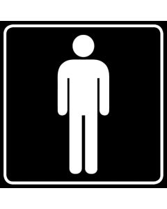 WC Toiletten Kennzeichnung | Herren · schwarz · Aufkleber | Schild | Magnetschild