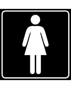 WC Toiletten Kennzeichnung | Damen · schwarz · Aufkleber | Schild | Magnetschild