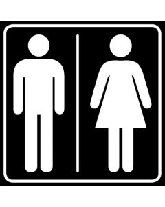 WC Toiletten Kennzeichnung | Herren · Damen · schwarz · Aufkleber | Schild | Magnetschild