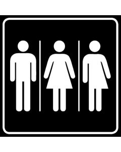 WC Toiletten Kennzeichnung | Herren · Damen · Transgender · schwarz