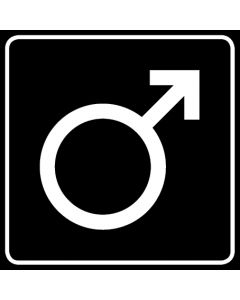 WC Toiletten Kennzeichnung | Symbol Mann · schwarz · Aufkleber | Schild | Magnetschild