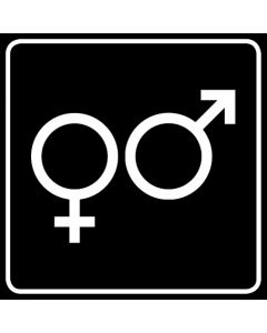 WC Toiletten Kennzeichnung | Symbol Herren · Damen · schwarz · Aufkleber | Schild | Magnetschild