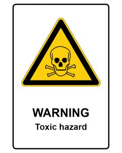 Warnzeichen Piktogramm & Text englisch · Warning · Toxic hazard · Aufkleber | Schild | Magnetschild | Aufkleber stark haftend | Aluminiumschild selbstklebend | Fußbodenaufkleber