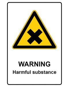 Warnzeichen Piktogramm & Text englisch · Warning · Harmful substance · Aufkleber | Schild | Magnetschild | Aufkleber stark haftend | Aluminiumschild selbstklebend | Fußbodenaufkleber