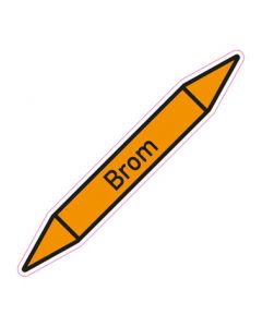 Rohrleitungskennzeichnung Brom · Aufkleber | Schild · Rohrkennzeichnung