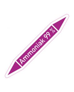 Rohrleitungskennzeichnung Ammoniak 99 % · Aufkleber | Schild · Rohrkennzeichnung