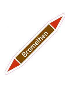 Rohrleitungskennzeichnung Bromethen · Aufkleber | Schild · Rohrkennzeichnung