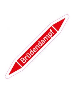 Rohrleitungskennzeichnung Brüdendampf · Aufkleber | Schild · Rohrkennzeichnung