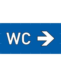PVC Plane · Banner WC rechts | blau