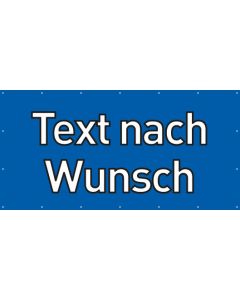 PVC Plane · Banner Wunschtext | blau