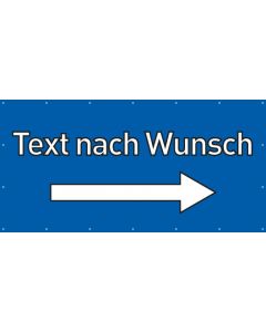 PVC Plane · Banner Wunschtext rechts | blau