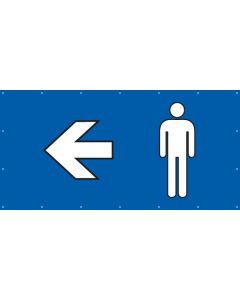 PVC Plane · Banner WC Herren links | blau