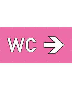 PVC Plane · Banner WC rechts | rosa