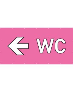 PVC Plane · Banner WC links | rosa