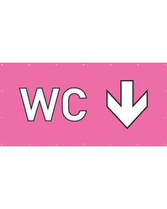 PVC Plane · Banner WC hier | rosa