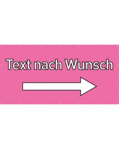 PVC Plane · Banner Wunschtext rechts | rosa