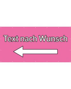 PVC Plane · Banner Wunschtext links | rosa