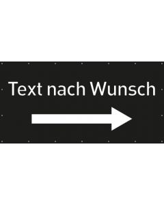 PVC Plane · Banner Wunschtext rechts | schwarz