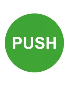 Tür Hinweiszeichen grün · Push · rund