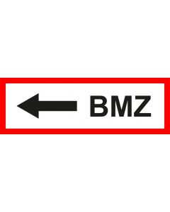 Feuerwehrzeichen BMZ Pfeil links · Aufkleber | Schild | Magnetschild