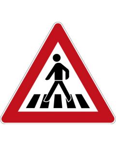 Verkehrszeichen Gefahrzeichen Fußgängerüberweg · Zeichen 101-11  | Aufkleber · Schild · Magnetschild