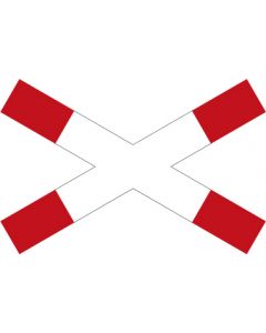 Verkehrszeichen Vorschriftzeichen Andreaskreuz (liegend) · Zeichen 201  | Aufkleber · Schild · Magnetschild