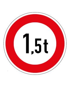 Verkehrszeichen Zulässiges Gesamtgewicht 1,5t
