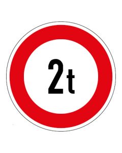 Verkehrszeichen Zulässiges Gesamtgewicht 2t | Aufkleber · Magnetschild · Aluminium-Schild