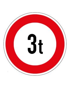 Verkehrszeichen Zulässiges Gesamtgewicht 3t | Aufkleber · Magnetschild · Aluminium-Schild