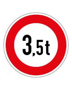 Verkehrszeichen Zulässiges Gesamtgewicht 3,5