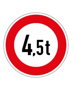 Verkehrszeichen Zulässiges Gesamtgewicht 4,5t