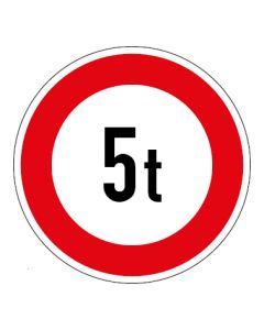 Verkehrszeichen Zulässiges Gesamtgewicht 5t | Aufkleber · Magnetschild · Aluminium-Schild