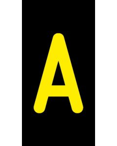 Einzelbuchstabe A | gelb · schwarz | Aufkleber · Magnetschild · Aluminium-Schild