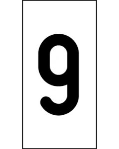 Einzelziffer 9 | schwarz · weiß | Aufkleber · Magnetschild · Aluminium-Schild