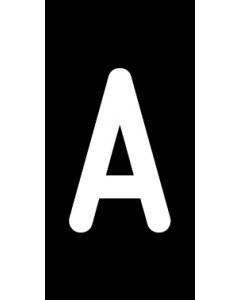 Einzelbuchstabe A | weiß · schwarz | Aufkleber · Magnetschild · Aluminium-Schild