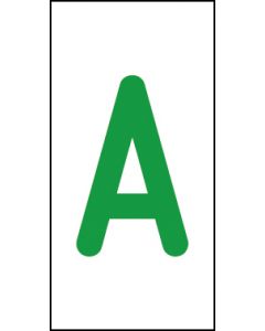 Einzelbuchstabe A | grün · weiß · Aufkleber | Schild | Magnetschild | Aufkleber stark haftend | Aluminiumschild selbstklebend | Fußbodenaufkleber