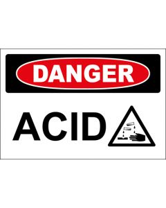OSHA Hinweisschild Acid With Picture Danger | Aufkleber · Magnetschild · Aluminium-Schild