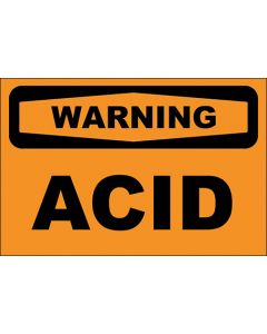 OSHA Hinweiszeichen Acid Warning