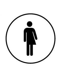 WC Toiletten Kennzeichnung | Transgender | weiß · rund · Aufkleber | Schild | Magnetschild