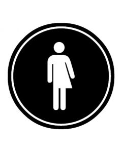 WC Toiletten Kennzeichnung | Transgender | schwarz · rund · Aufkleber | Schild | Magnetschild