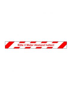 Abstand & Diskretion Zeichen Bitte 2 Meter Abstand halten · rechteckig | weiß · rot · Aufkleber | Schild | Magnetschild | Aufkleber stark haftend | Aluminiumschild selbstklebend | Fußbodenaufkleber