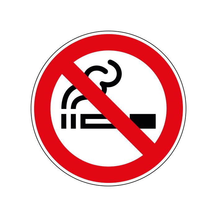 Aufkleber Rauchen verboten ab 2cm bis 130 cm GLANZ TRANSPARENT Permanent 