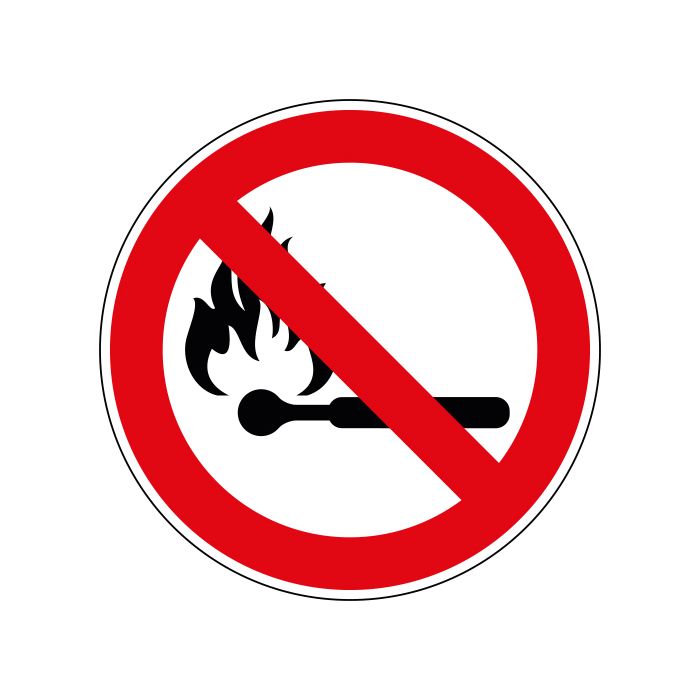 Feuer offenes Licht und Rauchen verboten Ø 100 mm ★ Alu Schild