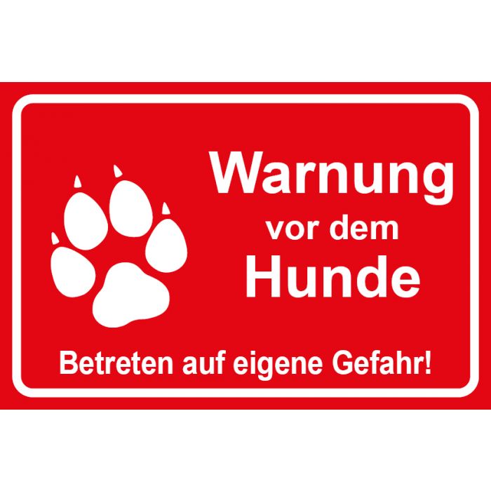 Schild Aufkleber Magentschild · Warnung vor dem Hunde Betreten auf
