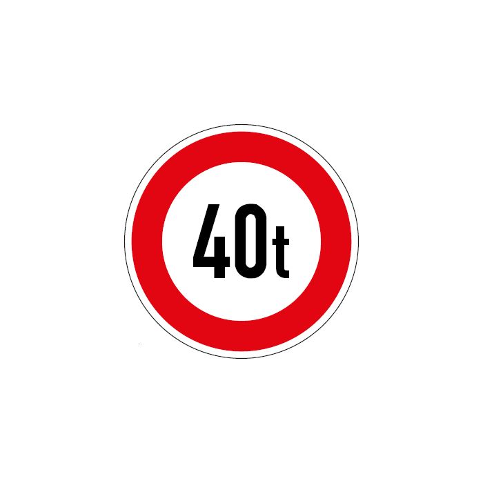 Verkehrsschild Verkehrszeichen Straßenschild  40 