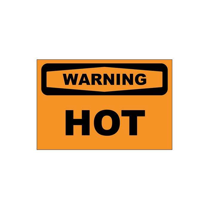 OSHA Hinweisschild Hot Warning | Aufkleber · Magnetschild · Aluminium
